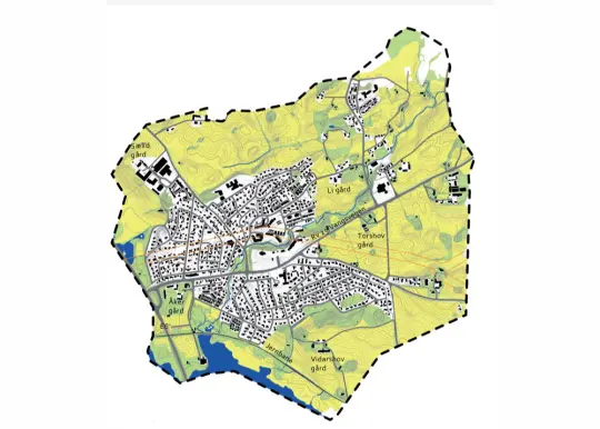 Marklagskart for planområdet på Ridabu.